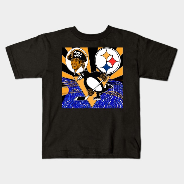 STEEL CITY Kids T-Shirt by JFPtees